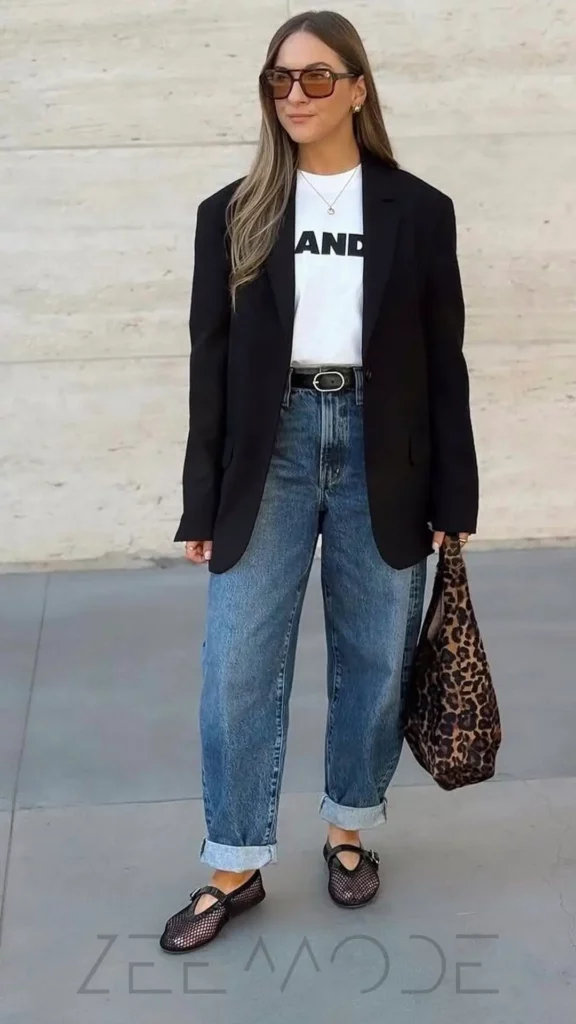 کت با شلوار مام فیت