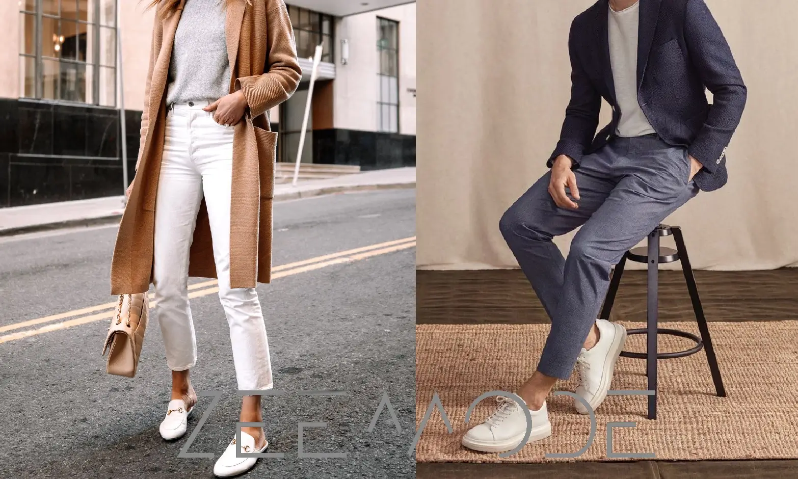 استایل با کفش سفید