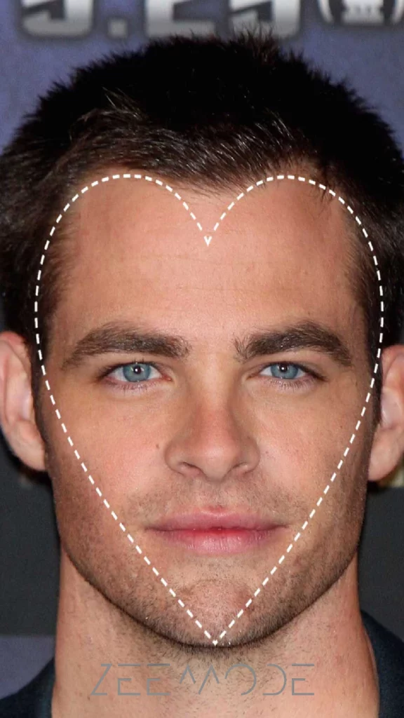 Men's hairstyles for heart-shaped faces
