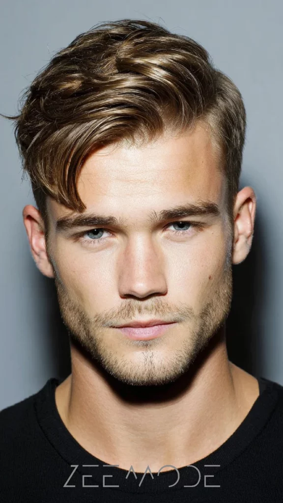Men's hairstyles for triangular faces